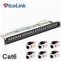 Thanh đấu nối Patch Panel 24 cổng Cat6 STP 1U PicoLink P/N: PL-F1U24P -C6