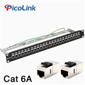 Thanh đấu nối Patch Panel 24 cổng Cat6A STP 1U PicoLink P/N: PL-F1U24P -C6A