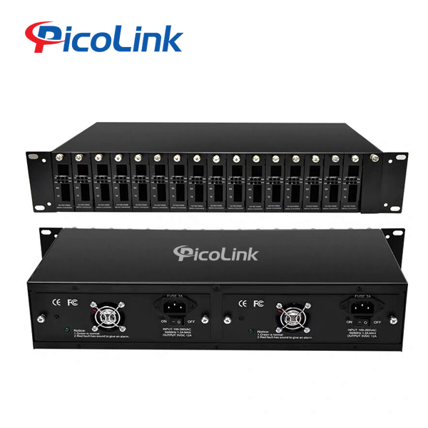 Bộ nguồn tập trung converter quang 14 khe cắm chính hãng PicoLink PL014
