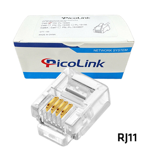 Hạt thoại, Đầu bấm điện thoại Cat3  RJ11 4 Pin PicoLink PN: PL19111