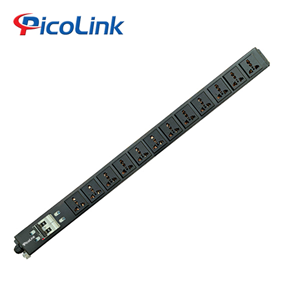 Ổ ĐIỆN LẮP DỌC PDU TỦ RACK 20U, 12 Ổ CẮM 3 CHẤU CHUẨN ĐA DỤNG