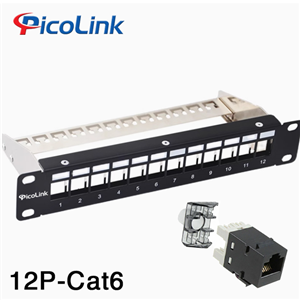 Thanh đấu nối Patch panel 16 port Cat5 PICOLINK mã PN:PL-S1U12 -C6