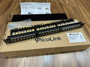 Thanh đấu nối, Patch Panel 24 cổng, Cat6, 1U, PicoLink