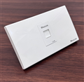 Bộ Wallplate mạng 1 cổng Cat6 ( 1 Mặt + 1 Nhân ) PLM19101