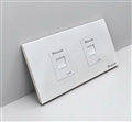 Bộ Wallplate mạng 2 cổng Cat6 ( 1 Mặt + 2 Nhân ) PLM19102