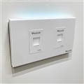 Bộ Wallplate mạng 2 cổng Cat6 ( 1 Mặt + 2 Nhân ) PLM19102
