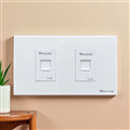 Bộ Wallplate mạng, thoại 2 cổng Cat6 ( 1 Mặt + 2 Nhân ) PLMT19102