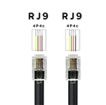 Hạt thoại RJ9, Đầu bấm điện thoại Cat3 RJ9 4 Pin, PicoLink PL-19109