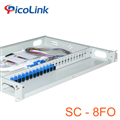 Hộp phối quang ODF 8FO lắp rack chuẩn SC/UPC, PicoLink PL-8SFO-SC