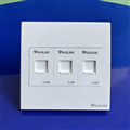 Mặt hình vuông 3 cổng, Mặt Wallplate 3 cổng Picolink PL-M191-03V