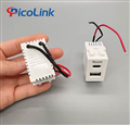 Nhân sạc điện thoại USB và Type C âm tường Picolink PL-1USB-1TC