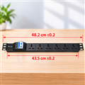 Thanh nguồn PDU Đa năng 6 ổ cắm 32A dùng cho tủ mạng, PL-6P-32A