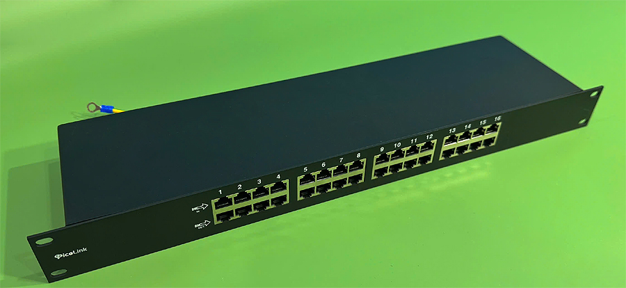 Thiết bị chống sét mạng lan 16 Port, Picolink PL-16P-1000POE