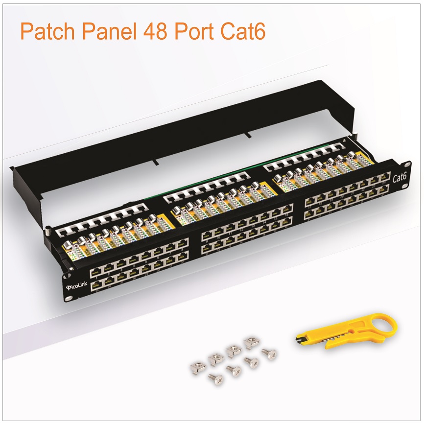 Patch Panel PicoLink CAT6 48 Port Chính Hãng P/N: PL-S2U48 -C6