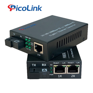 Bộ chuyển đổi quang điện 1 Quang ra 2 LAN Picolink 10/100/1000M, PL-GS-01A-02B