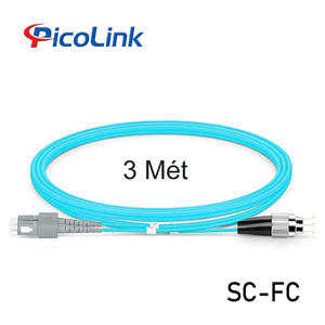 Dây Nhảy Quang OM3 SC-FC 3 mét, Picolink PL-SCFC03D