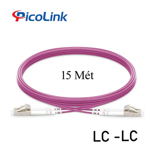 Dây nhảy quang OM4 LC-LC 15M Multimode, Picolink PL-OM4-LCLC15