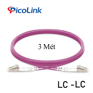 Dây nhảy quang OM4 LC-LC 3M Multimode, Picolink PL-OM4-LCLC3