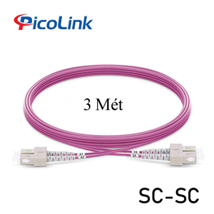 Dây nhảy quang OM4 SC-SC 3M Multimode, Picolink PL-OM4-SCSC3