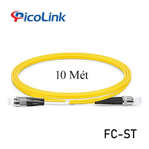 Dây Nhảy Quang Singlemode FC-ST 10 Mét Duplex, Picolink PL-FCST10S