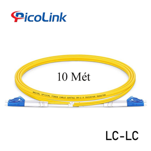 Dây Nhảy Quang Singlemode LC-LC 10 Mét Duplex, PicoLink PL-LCLC10S