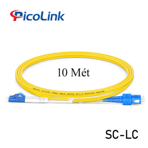 Dây Nhảy Quang Singlemode SC-LC 10 Mét Duplex, Picolink PL-SCLC10S