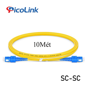 Dây Nhảy Quang Singlemode SC-SC 10 Mét Duplex, Picolink PL-SCSC10S