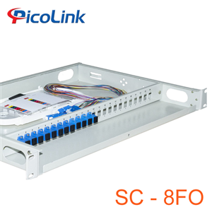Hộp phối quang ODF 8FO lắp rack chuẩn SC/UPC, PicoLink PL-8SFO-SC
