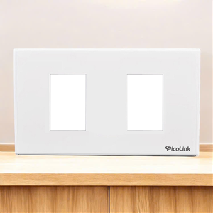 Mặt ổ cắm 2 cổng hình chữ nhật, Picolink PL-M191-02