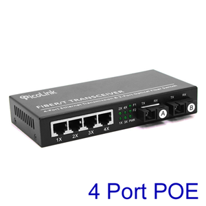 Switch quang PoE 4 Port 10/100/1000Mbps Picolink PL-4POE-2SC