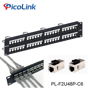 Thanh đấu nối Patch Panel 48 cổng Cat6 FTP 2U PicoLink PL-F2U48P-C6